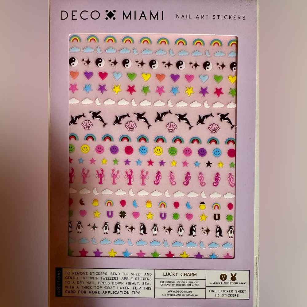 Deco Miami Beach Nail Art Stickers